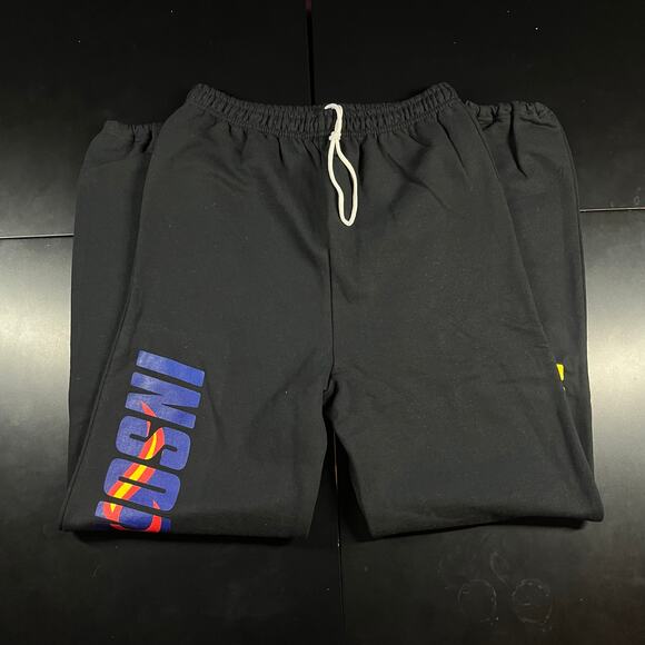 Insomniac Festival Flames Black Sweatpants Men’s Sz XL New - Picture 1 of 5